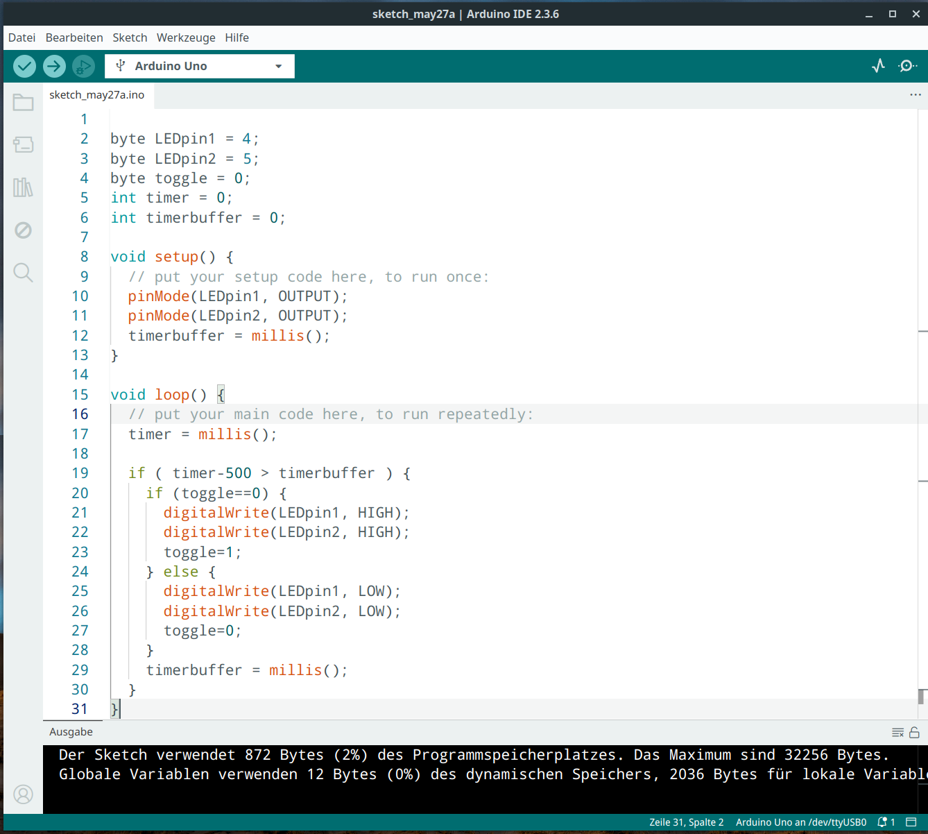 Arduino Timer Beispiel