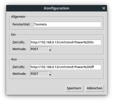 HTML-Sender
              Konfigurationsdialog