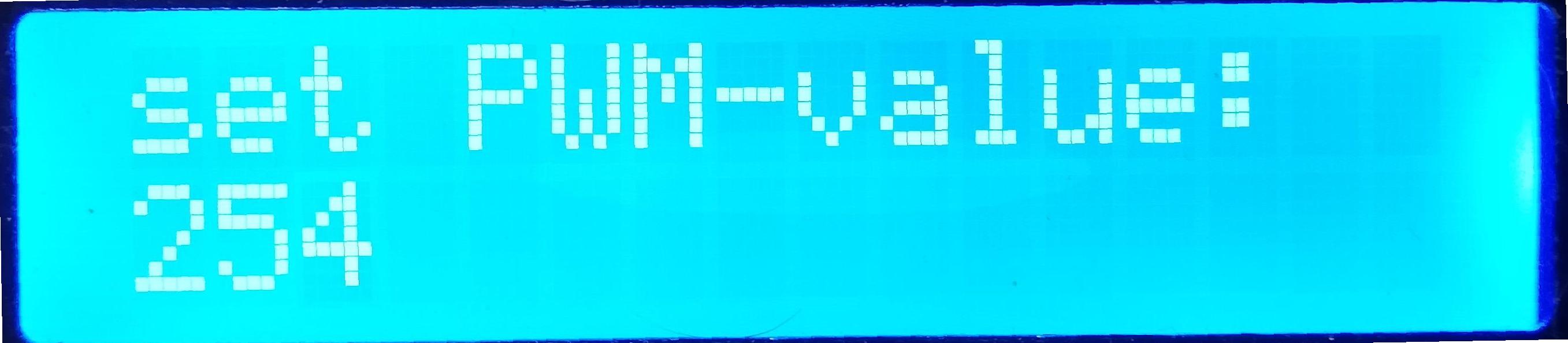 PWM Menü 2 PWM Menü 2